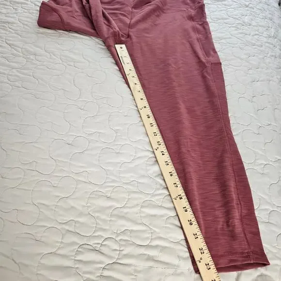 LIke New Lululemon Invigorate HR Leggings Heather Mulled Wine Sz 20 - Picture 6 of 10